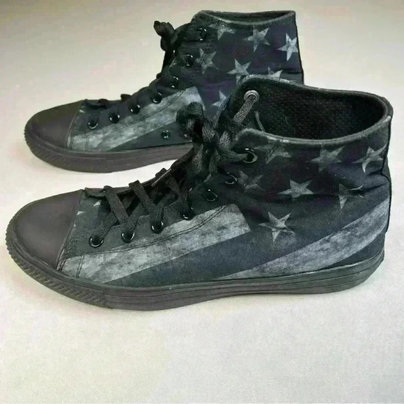 COPY - NEW RAAD BLACK AND WHITE FLAG HIGH TOPS MEN 10 WOMEN 11.5 - Picture 9 of 12